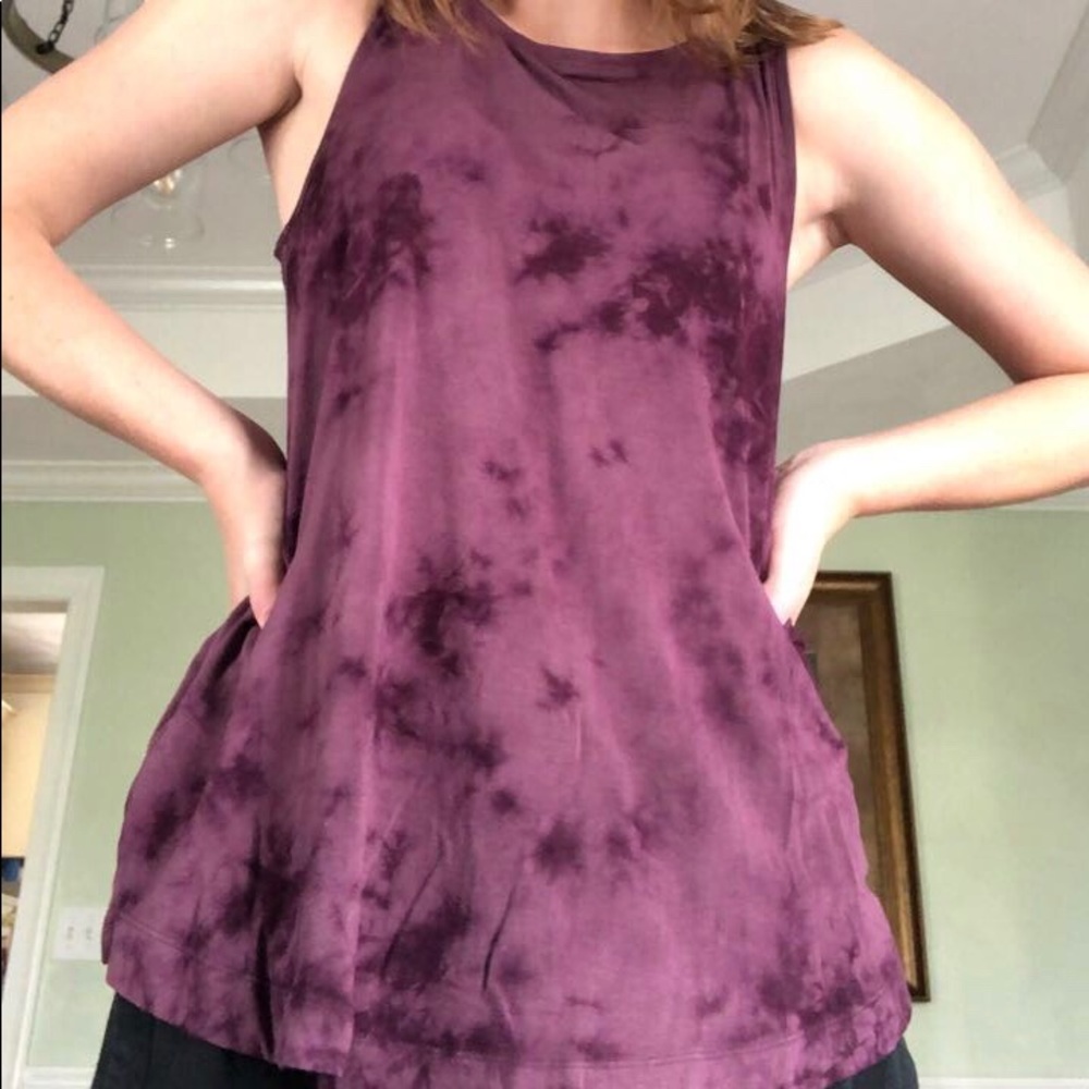 Dark Purple Tie Dye Tank